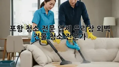 포항 청소 전문 업체✨ 유리창💎 외벽🧱 건물 청소 전문가!