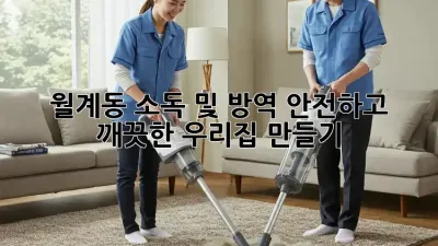 월계동 소독 및 방역: 안전하고 깨끗한 우리집 만들기